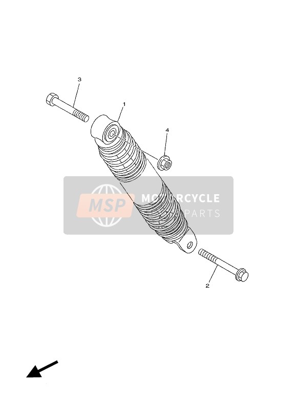 Yamaha CS50Z JOG RR 2012 Sospensione posteriore per un 2012 Yamaha CS50Z JOG RR